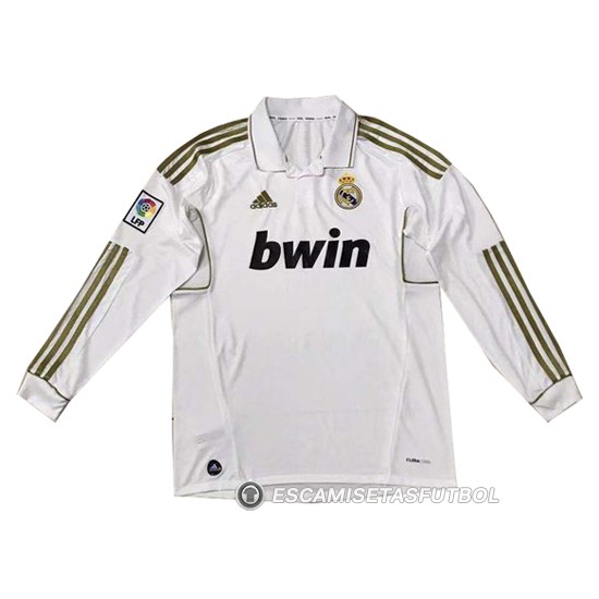 Camiseta Real Madrid 1ª Manga Larga Retro 2012 - Haga un click en la imagen para cerrar